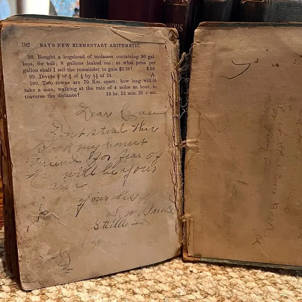 Antique School Book- Ray's Arithmetic, 1883